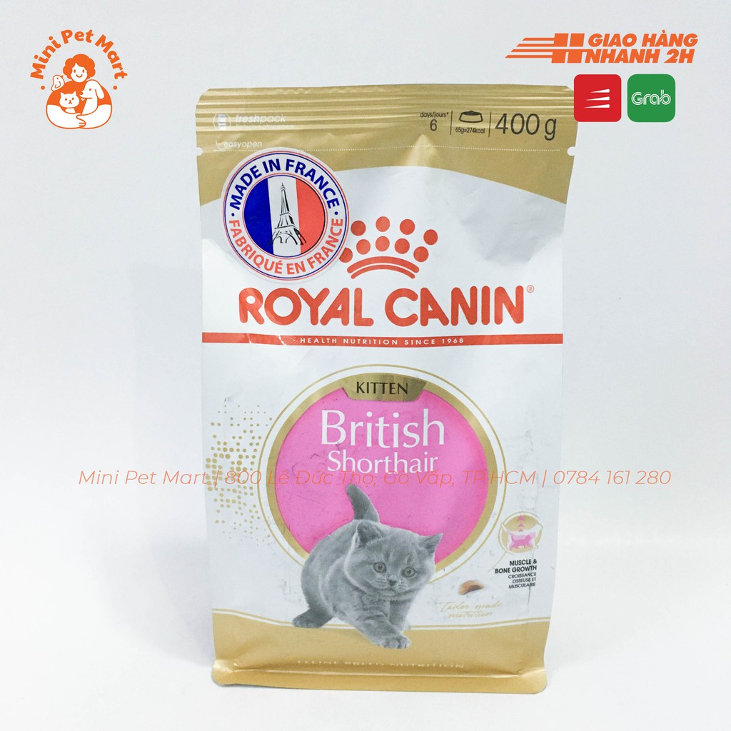 Thức ăn hạt cho mèo con mèo Anh lông ngắn ROYAL CANIN 400g