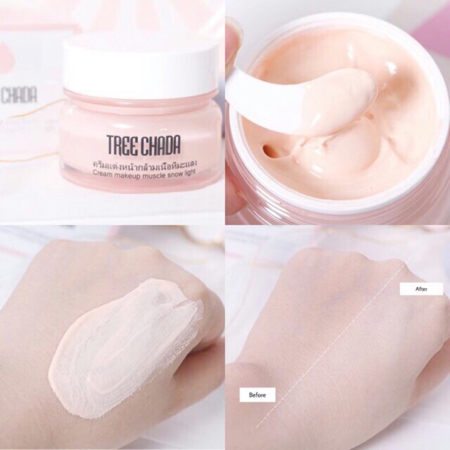 Kem Trang Điểm Ma Thuật TREE CHADA Cream Makeup Muscle Snow Light