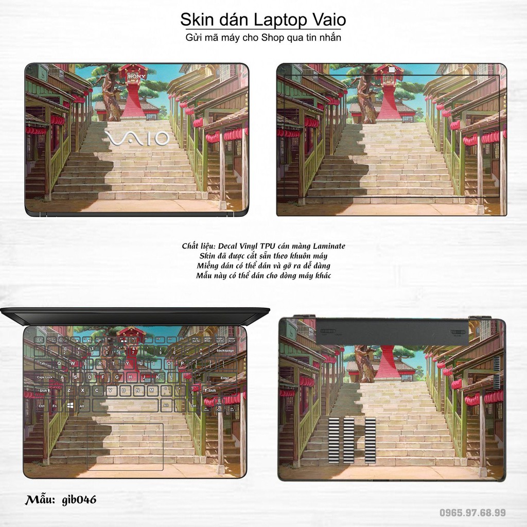 Skin dán Laptop Sony Vaio in hình Ghibli film (inbox mã máy cho Shop)