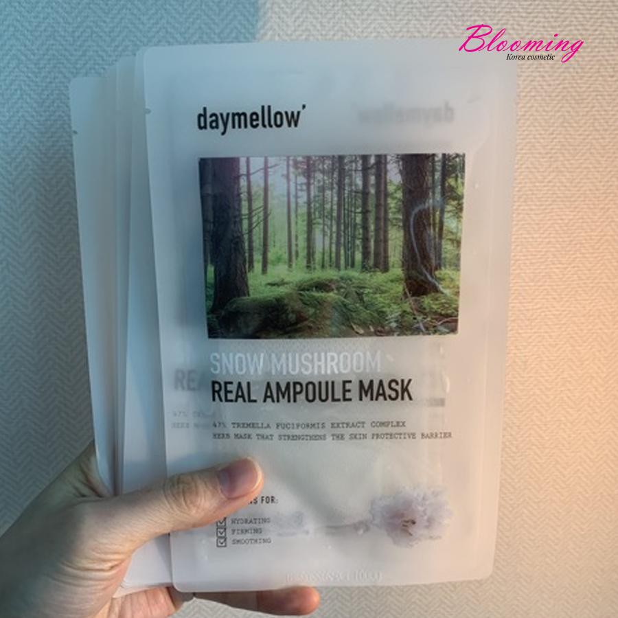 Mặt Nạ Daymellow Snow Mushroom Real Ampoule Mask Chiết Xuất Từ Nấm Tuyết 27ml