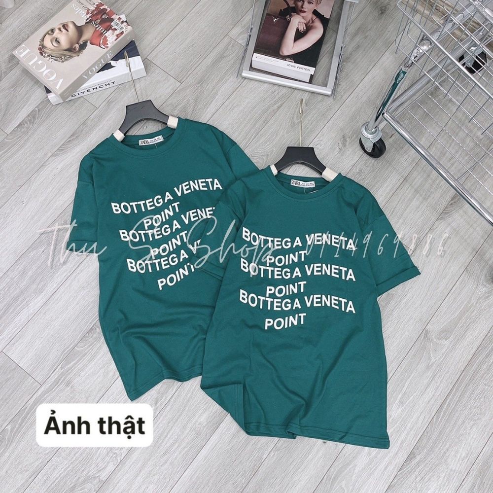 Áo Phông Xanh Hottrend Phong Cách Unisex In Chữ Form Rộng Chất Cotton Mềm Mịn THUS1143