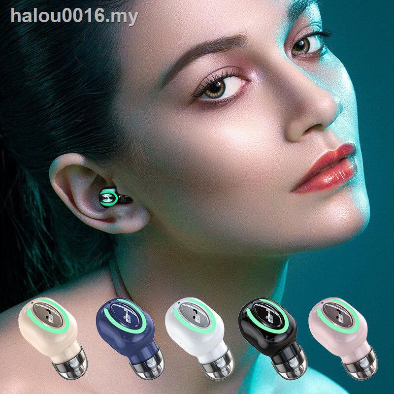 Tai Nghe Bluetooth Không Dây Mini Có Đèn Nhấp Nháy Cho Apple Oppo Xiaomi Vivo Huawei