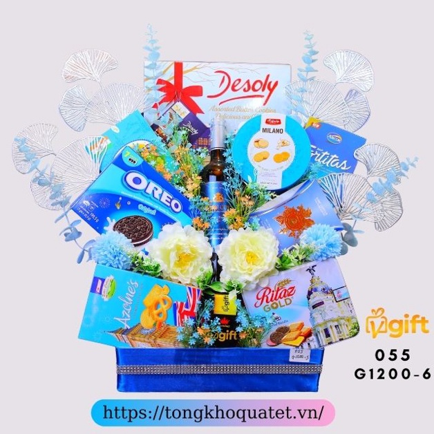 Giỏ Quà Tết 2022 Mẫu Giỏ 1050 - 1200 ( 8 Giỏ Quà Tết )
