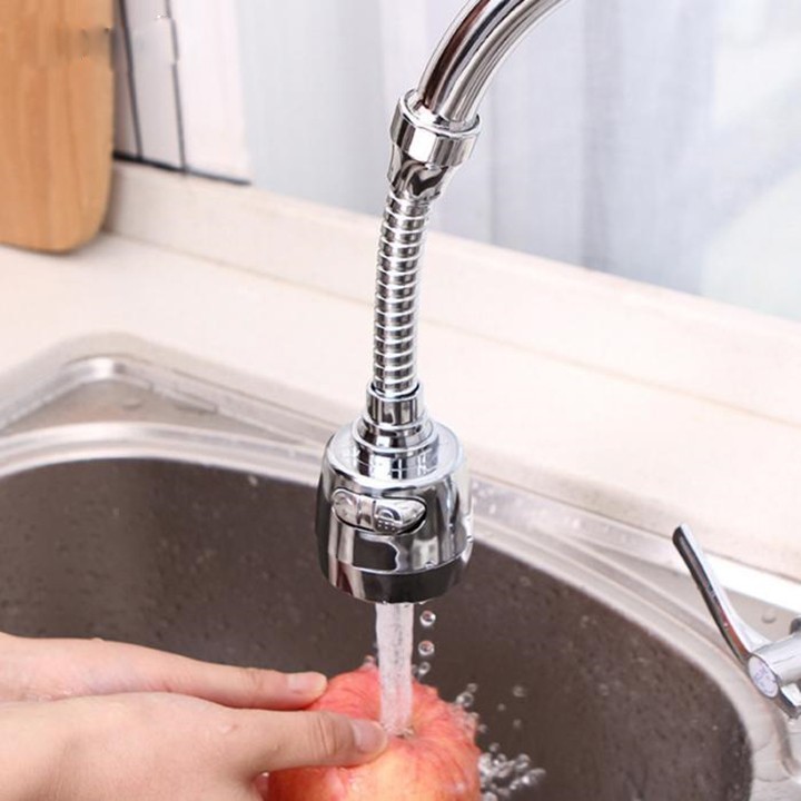 Đầu vòi rửa chén tăng áp xoay 360 độ, điều chỉnh 3 kiểu nước phun