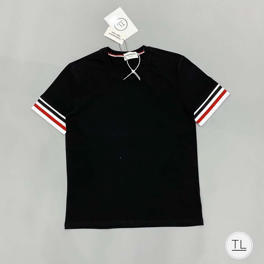 Áo phông nam THOM vạch ống, áo thun nam nữ có đủ size 45-73kg, t-shirt phông chất vải cotton thoáng mát chất co giãn nhẹ