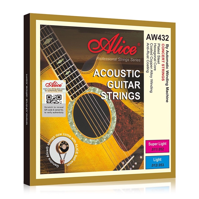 Dây đàn guitar Alice chính hãng acoustic  A206 A406 AW432 AW436 AWR47 A407C và Classic AC106 AC130 AC139