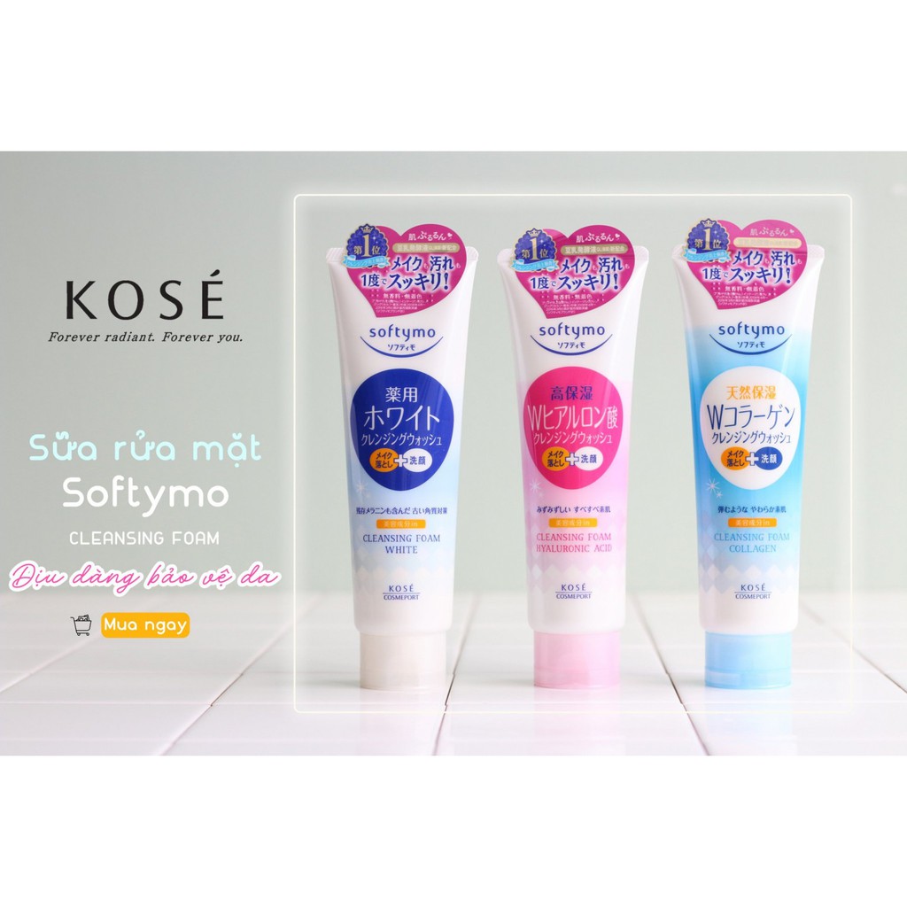 Sữa Rửa Mặt KOSE Softymo Nội Địa Nhật Bản (3 Loại) 220g | BigBuy360 - bigbuy360.vn