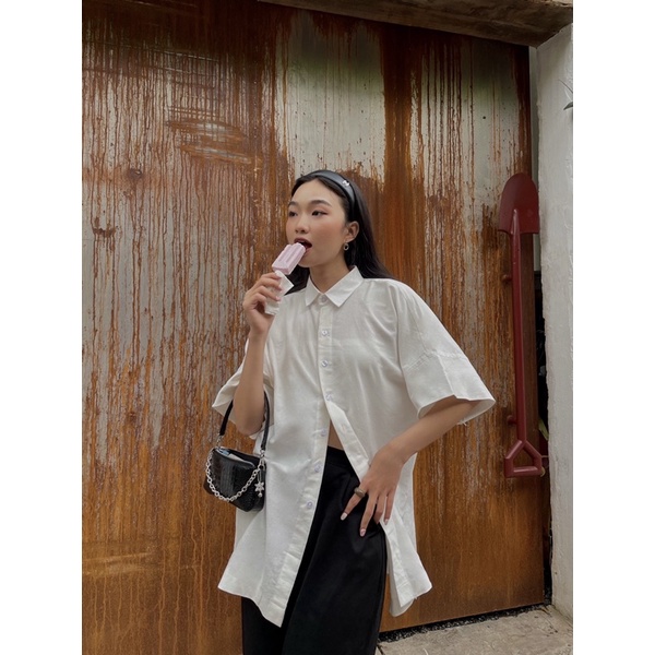 Áo sơ mi xẻ tà - Mei shirt - DELYN