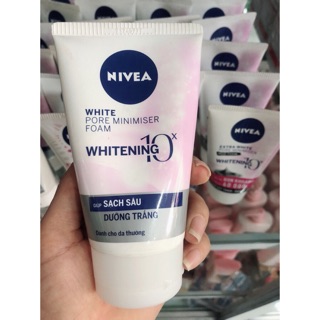 Sữa Rữa Mặt Nivea Whitening 10x Sạch Sâu Dưỡng Trắng