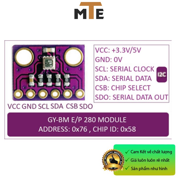 Module cảm biến áp suất và nhiệt độ không khí GY-BMP280