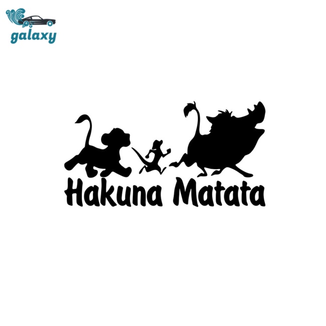 Đề Can Dán Trang Trí Thân Xe Hơi Hình Vua Sư Tử Hakuna Matata galaxy D-2096