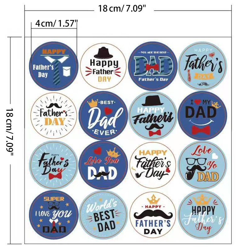 Set 64 Miếng Dán Chữ Happy Father s Day 4 Trang Trí Bánh Cupcake