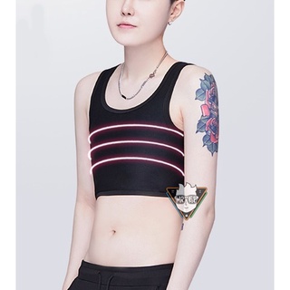 Áo nịt ngắn không gài không dán - có gen không viền Tròng (KG) Tomboy Transguy Mr Fop