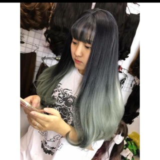 Nguyên đầu omber xanh rêu