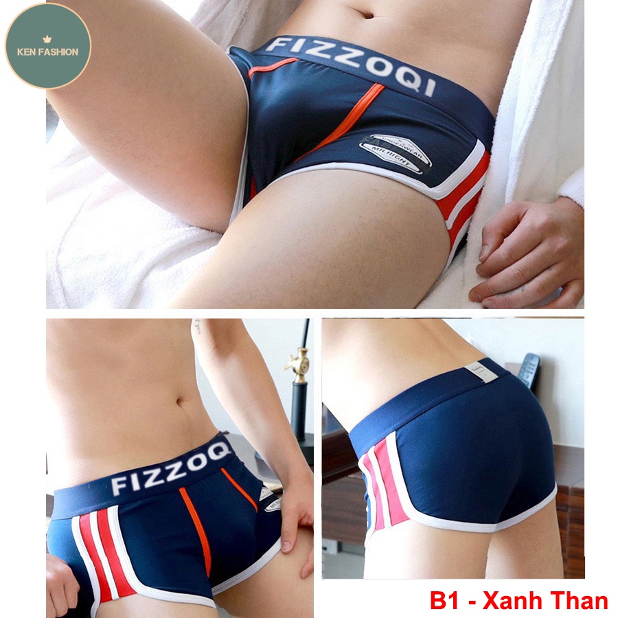 Quần lót nam cao cấp FIZZOQI QS1 quần sịp đùi 5 màu, chất cotton, đầy đủ size từ 40-105kg