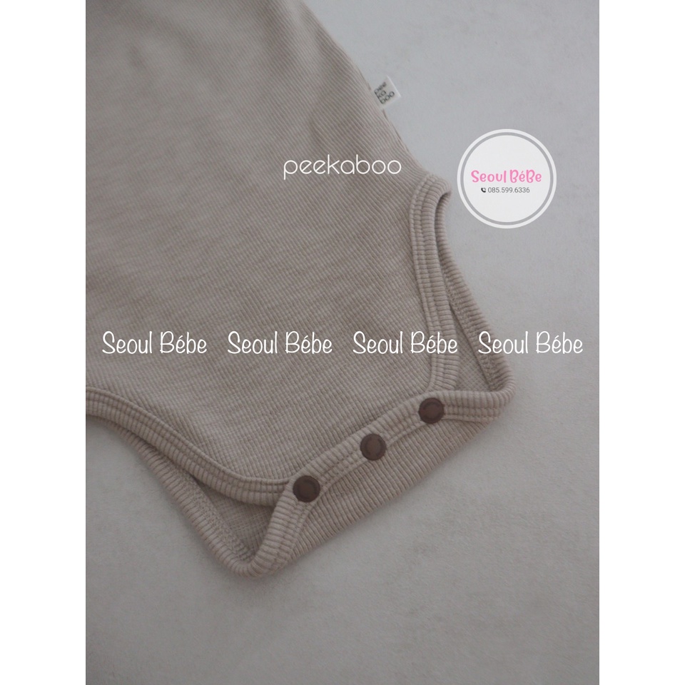 Bộ bodysuit gân SHARON cho bé 5-12kg hãng Peekaboo thu đông 2022