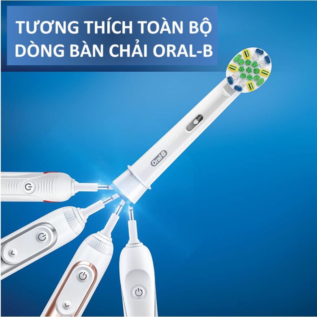 Đầu bàn chải điện Oral B thay thế FLOSS ACTION có lông di dộng, làm sạch sâu các kẽ răng