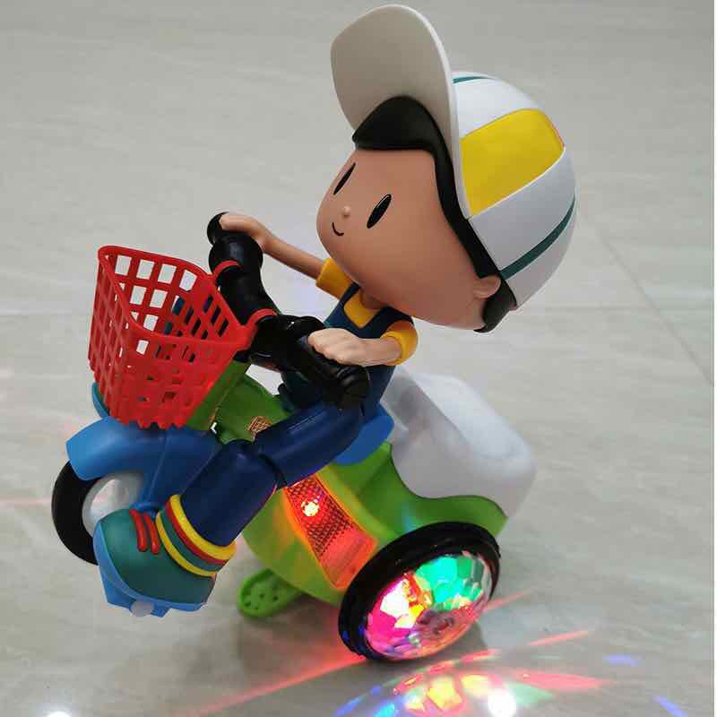 Em bé lái xe phát nhạc có đèn quay xe-Đồ chơi cho bé