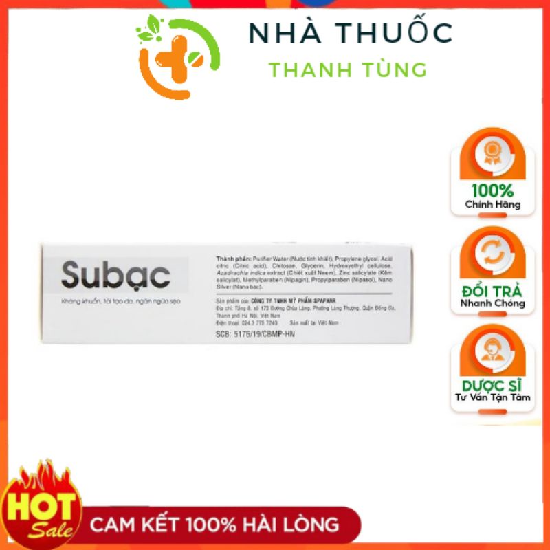 Kem su bạc -subac chưa nano bạc và thảo dược cho bé thủy đậu , chân tay miệng