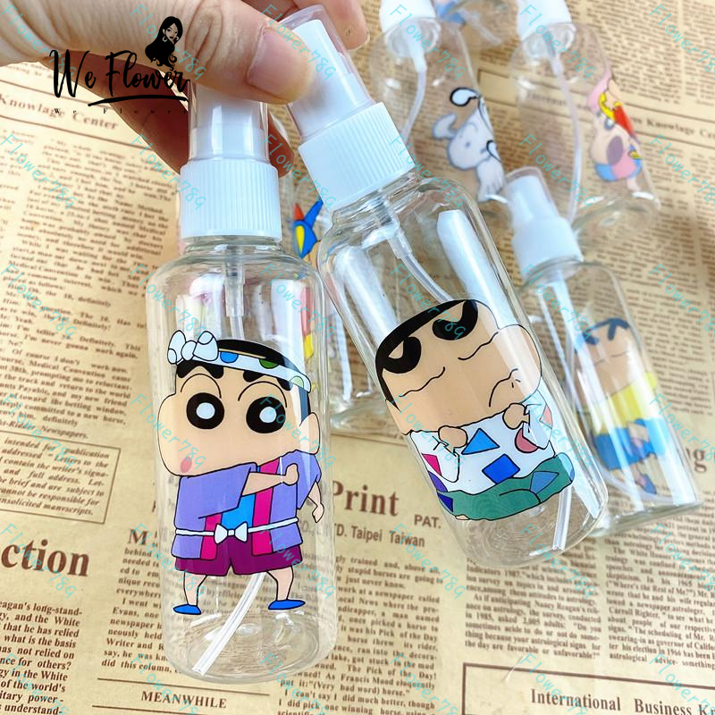 Chai xịt chiết bằng nhựa trong suốt họa tiết hoạt hình đáng yêu 100ml