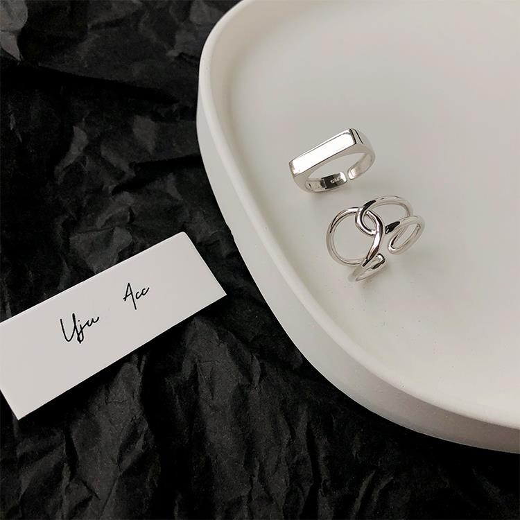 Nhẫn kiểu dáng hình học trừu tượng độc đáo C20