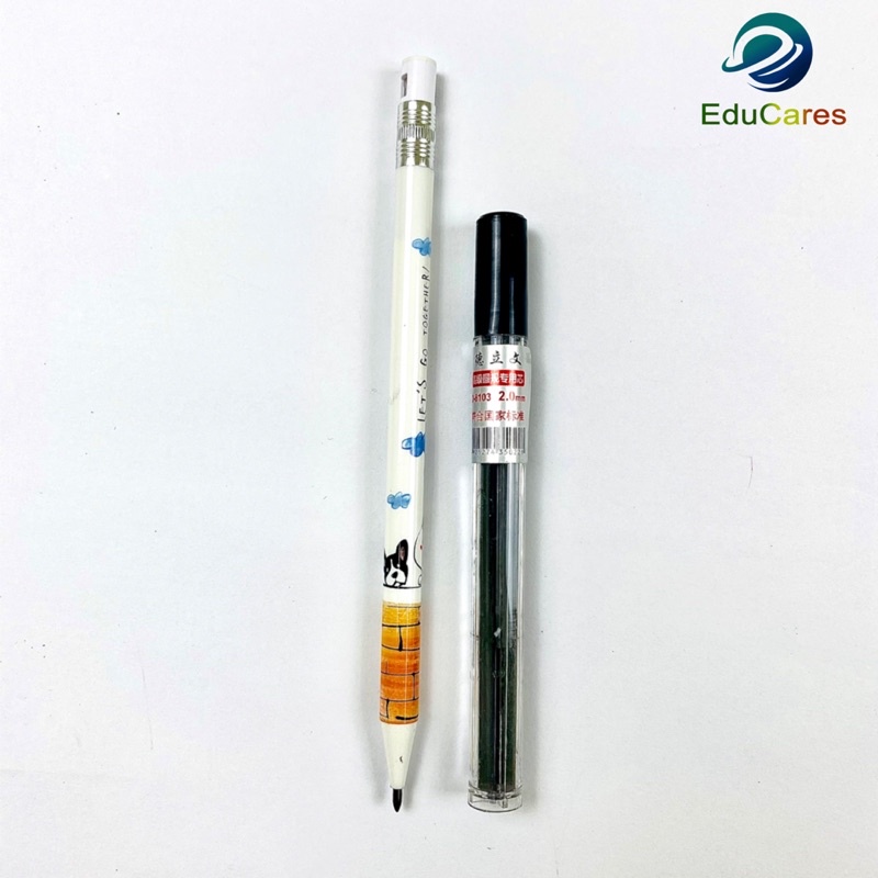 Bút Chì Bấm 2B Ngòi To 2.0mm DF-0068 thay thế cho bút chì gỗ - kèm ngòi riêng