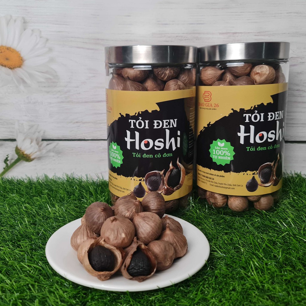 Tỏi đen cô đơn Hoshi lên men tự nhiên làm quà biếu [loại đặc biệt đựng trong lọ thủy tinh]