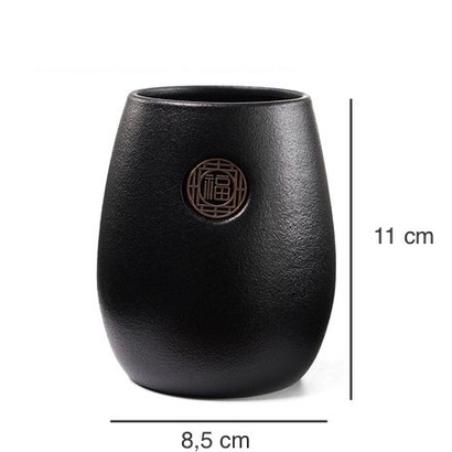 Lọ gốm sứ đựng dụng cụ trà đạo