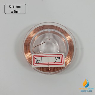 Cuộn dây đồng thực hành vật lý đường kính 0.8mm dài 5 mét