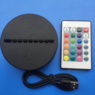 Đế đèn led 3d 16 màu . kèm remote.