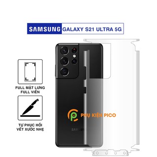 Dán lưng Samsung S21 Ultra 5G full viền dẻo trong suốt PPF tự phục hồi vết xước - Dán lưng Samsung Galaxy S21 Ultra 5G