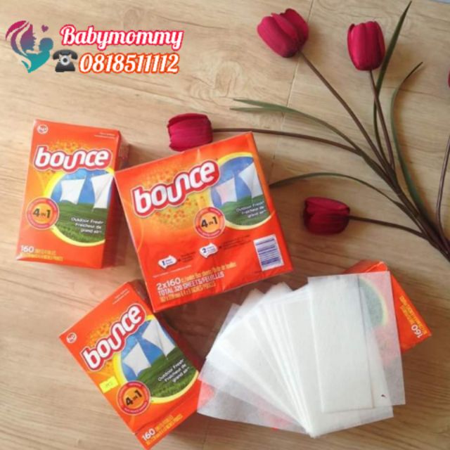 Giấy thơm BOUNCE 160 tờ, Mỹ (ẩm mốc bay mùi)