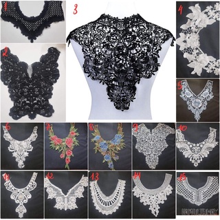Cổ áo ren, cổ áo thêu kết cườm
