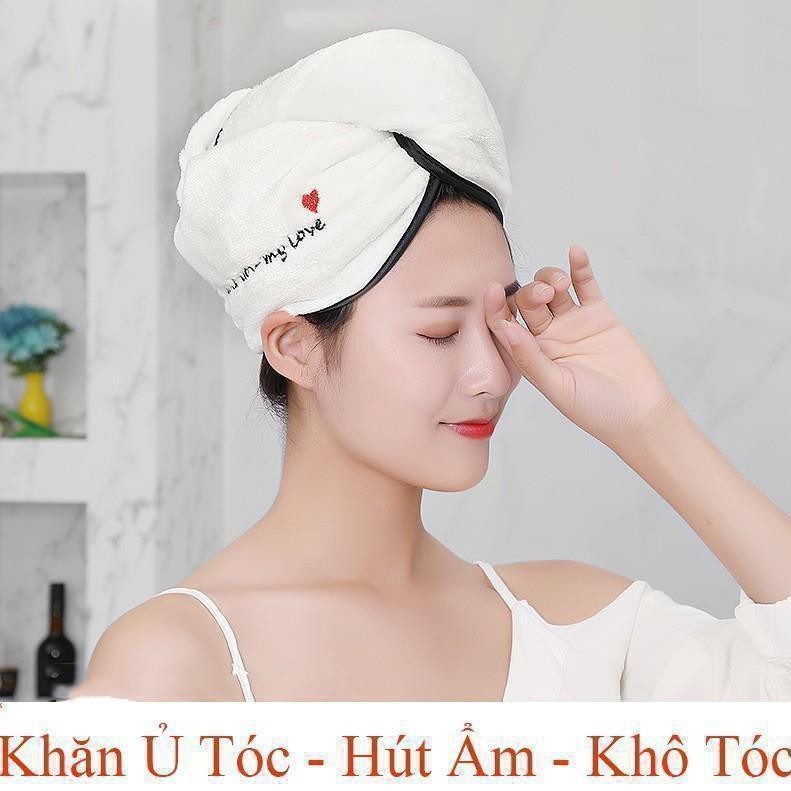 KHĂN QUẤN Ủ TÓC LAU KHÔ SIÊU TỐC