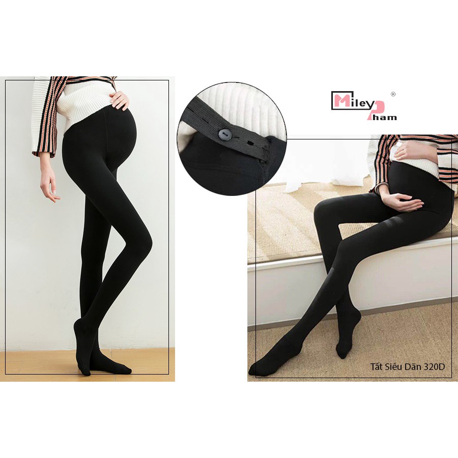 Quần tất bầu dày chống phù nề MS Mombaby cao cấp có chun rút chất dai chống xước và co giãn tốt 1666