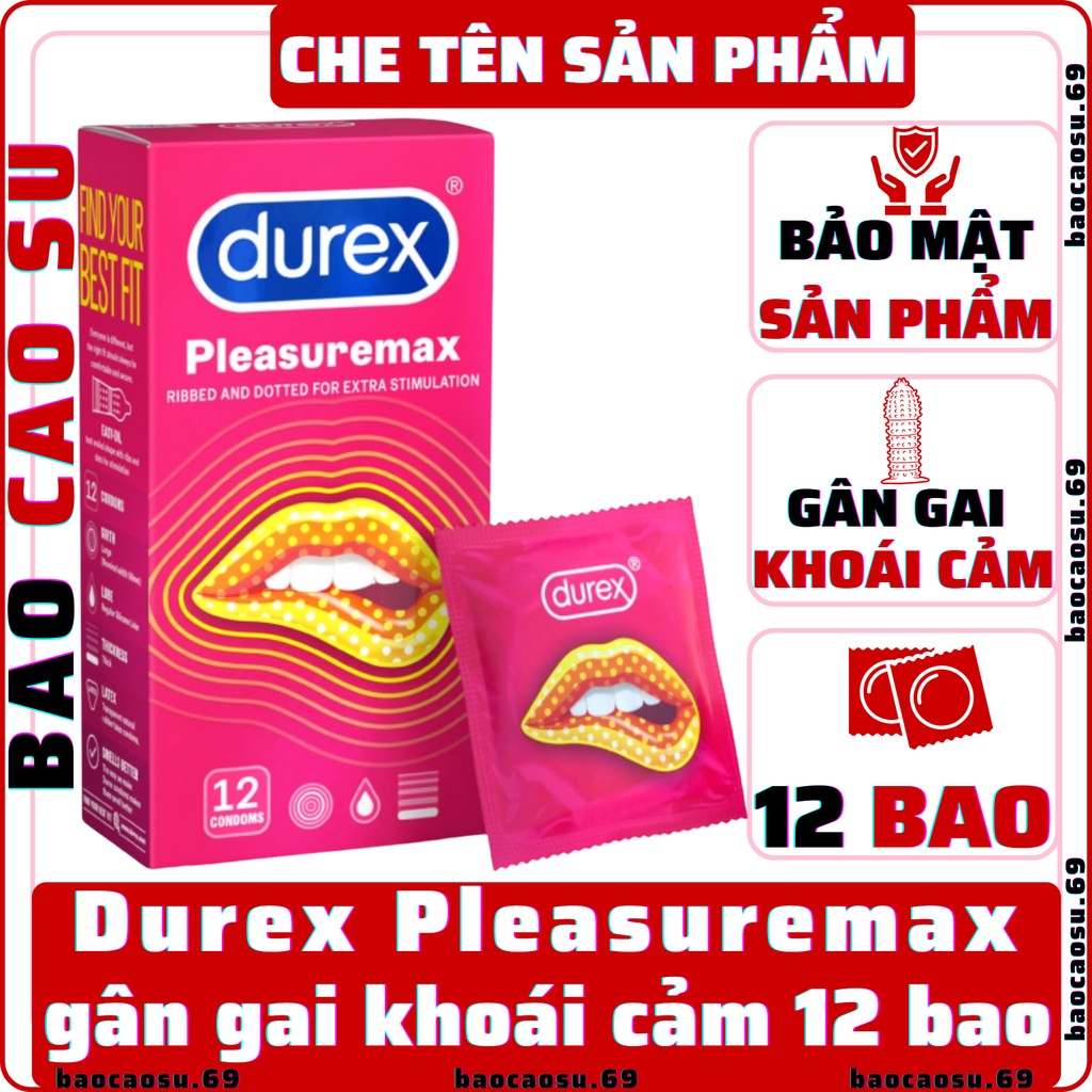 Bao cao su Durex Invisible, Performa, Pleasuremax, Fetherlite, Kingtex, Fetherlite Ultima hộp 12 cái tùy chọn