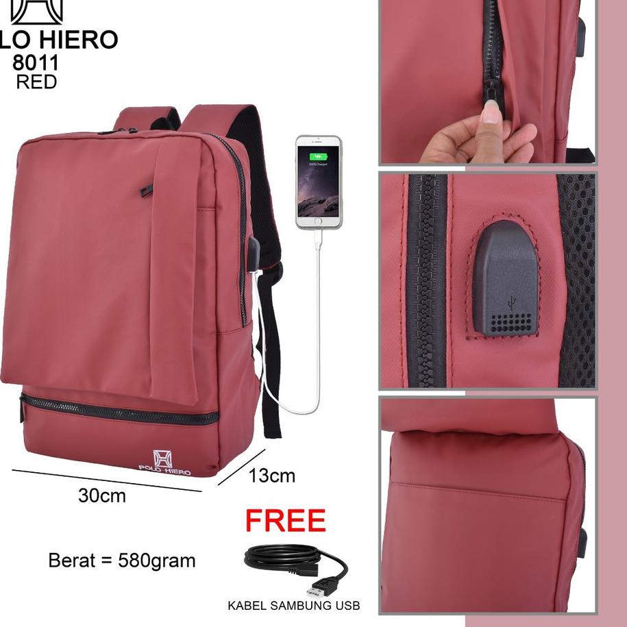 !! Balo Laptop Polo Hiero 8011 Dây Cáp USB Mở Rộng 04