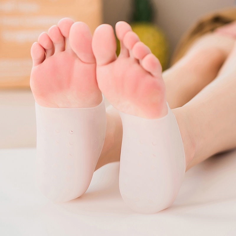 Tất Silicon Tăng Chiều Cao Miếng Lót Gót Chân Tăng Chiều Cao Có Đệm Khi Miếng Độn Gót Tàng Hình👣👠🧦👟🥾