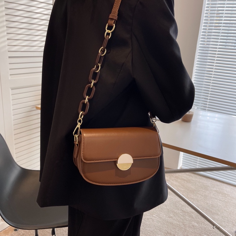 IELGY Túi Đeo Vai Có Dây Đeo Sợi Xích Phong Cách Phương Tây Thời Trang Cho Nữ