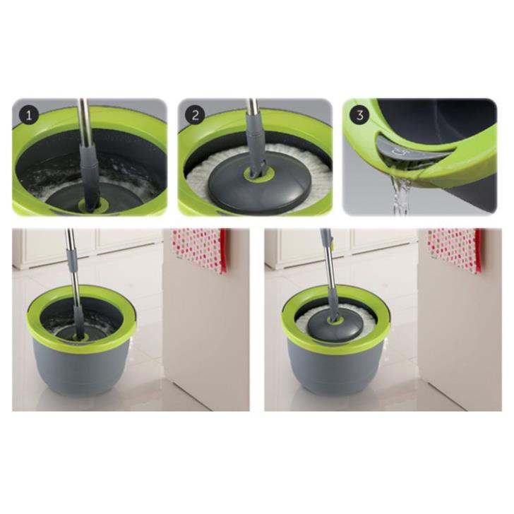 Video Bộ cây lau nhà xoay tay mini Ettom Lock and Lock ETM498 - bộ lau nhà lock and lock