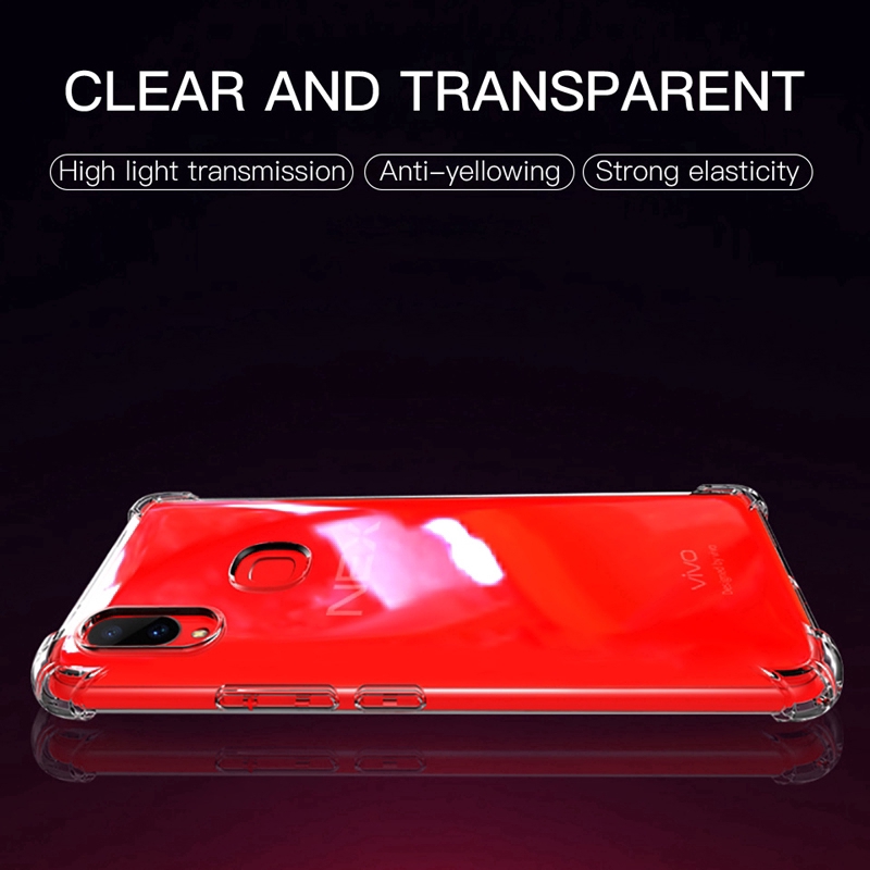 Casing VivoS1 Vivo S1 Y12 Y15 Y17 Y91 Y91i Y93 Y95 Shockproof Transparent Soft Silicone Phone Case
