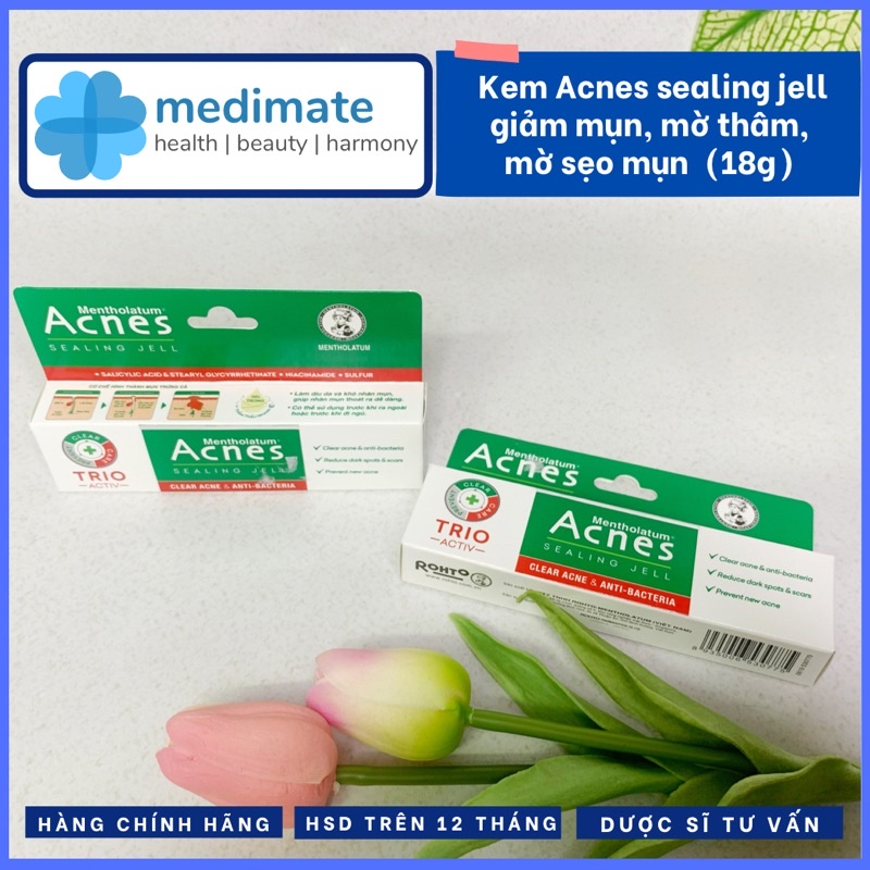 Acnes Sealing Jell giảm mụn đầu trắng, mụn đầu đen (tuýp 18g)