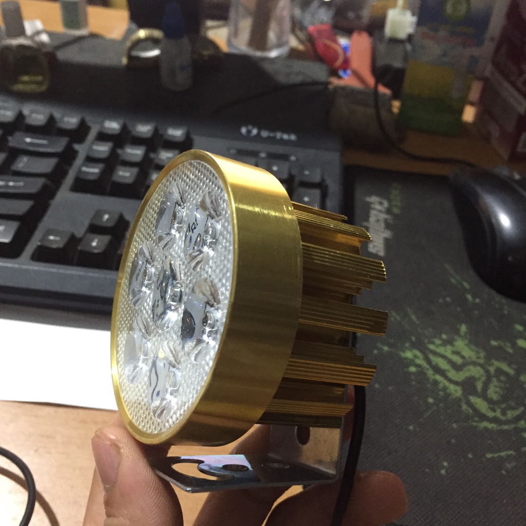 Đèn trợ sáng 6 bóng siêu sáng lắp cho xe máy xe điện từ 12V-85V