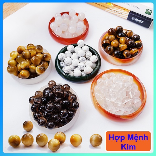 Hạt xâu vòng bằng đá làm trang sức phong thủy vòng tay handmade may mắn với nhiều kích cỡ - Kilashop
