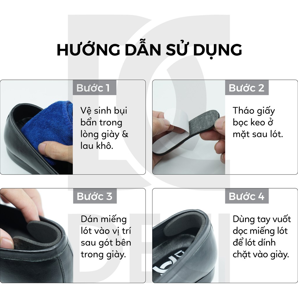 Combo 2 miếng dán giày DECI bảo vệ gót chân chống trầy chân tuột giày