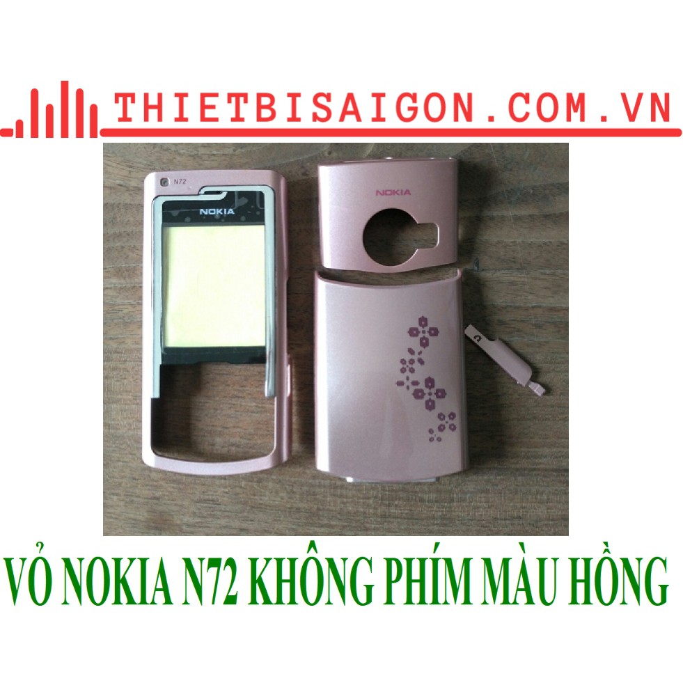 VỎ NOKIA N72 KHÔNG PHÍM MÀU HỒNG