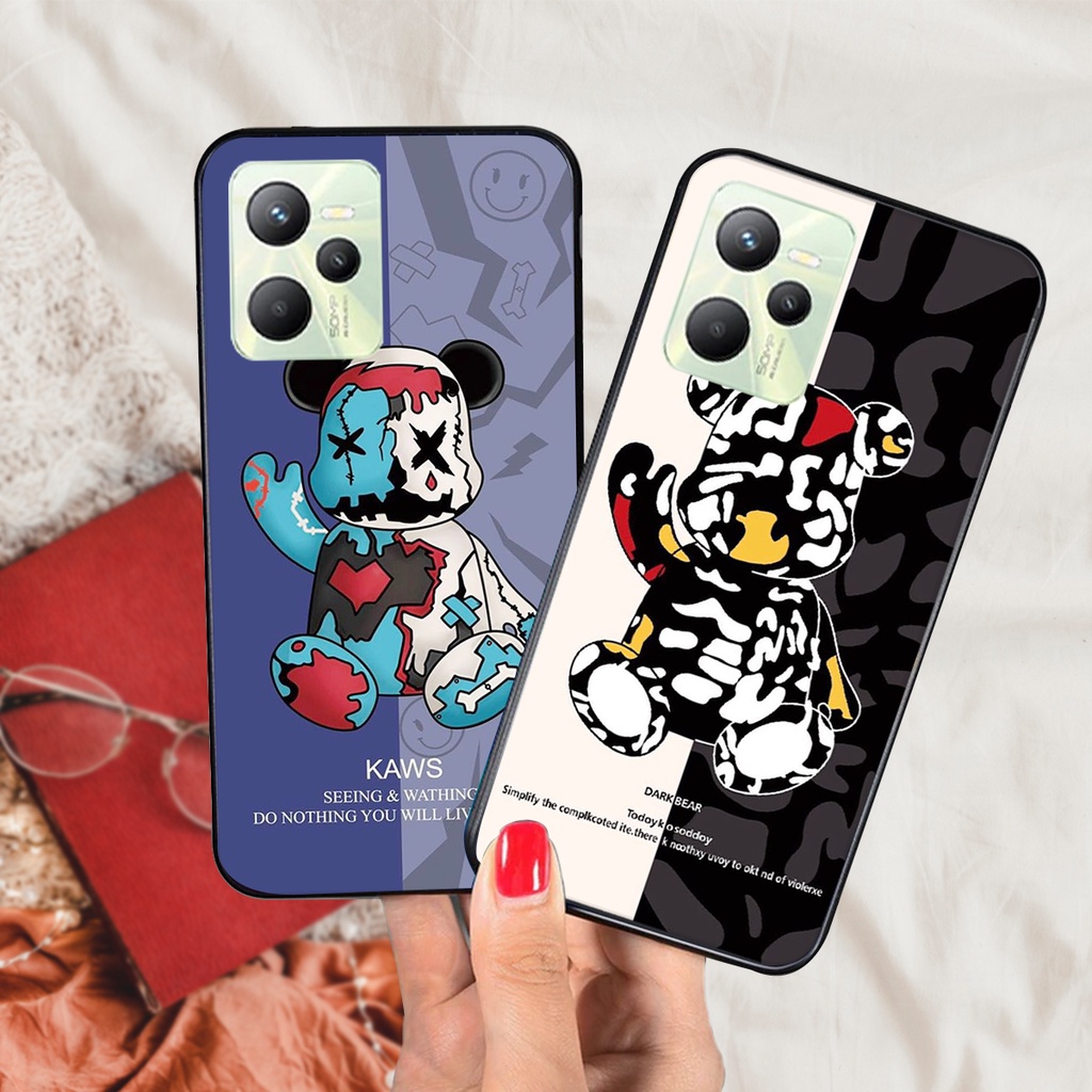 Ốp lưng Oppo A76 - Oppo A36 - Realme C35 bearbrick kaws cực đẹp siêu chất