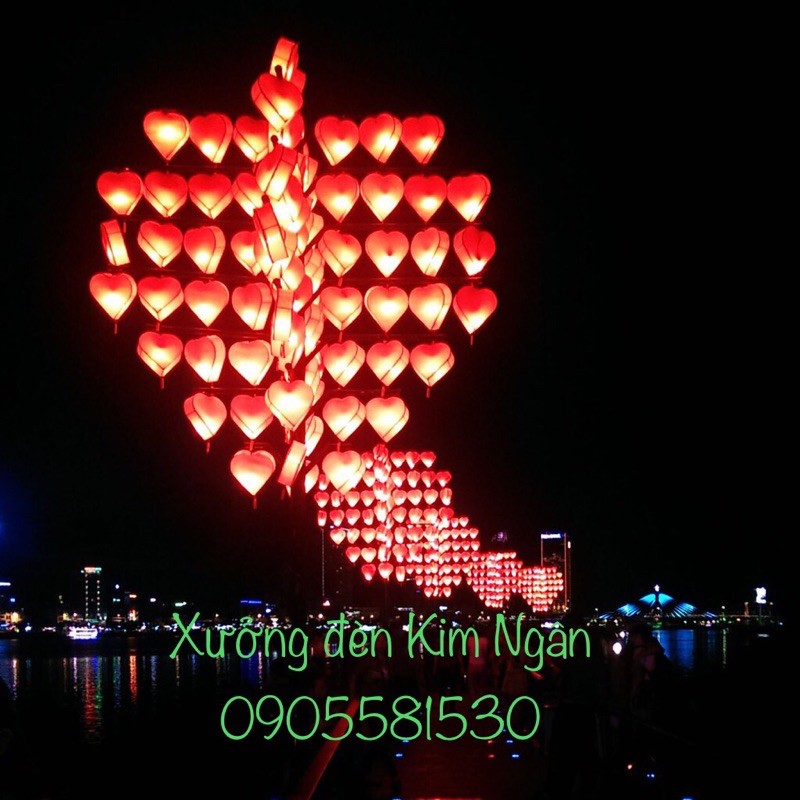 Đèn lồng trái tim CÓ SẴN  10=sỉ ib zl0905581530