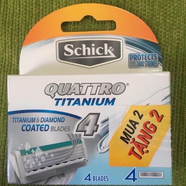 DAO CẠO SCHICK QUATTRO TITANIUM - CÔNG NGHỆ 4 LƯỠI DAO KÉP