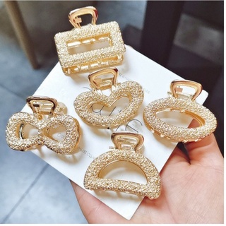 Kẹp tóc Hàn Quốc mạ xi màu vàng cực hot tiktok
